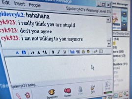 Online Chat on a Computer Screen